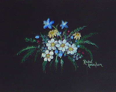 Rachel painting alaskan wildflowers 2